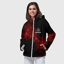 Ветровка с капюшоном женская LEXUS, цвет: 3D-белый — фото 2