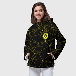 Ветровка с капюшоном женская BORUSSIA, цвет: 3D-черный — фото 2