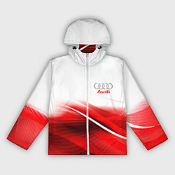 Ветровка с капюшоном женская AUDI, цвет: 3D-белый