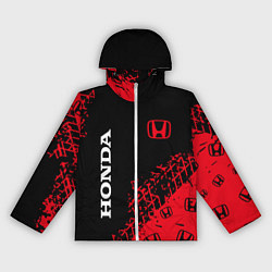 Ветровка с капюшоном женская HONDA ХОНДА, цвет: 3D-белый