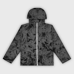 Ветровка с капюшоном женская Черная дымка, цвет: 3D-белый