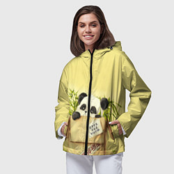 Ветровка с капюшоном женская Заказывали Панду? ?, цвет: 3D-черный — фото 2