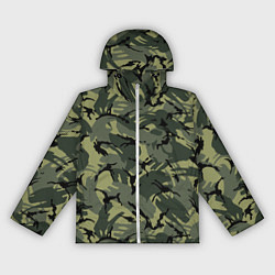 Ветровка с капюшоном женская Камуфляж, цвет: 3D-белый