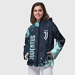Ветровка с капюшоном женская JUVENTUS ЮВЕНТУС, цвет: 3D-черный — фото 2