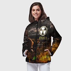 Ветровка с капюшоном женская Stalker 2, цвет: 3D-черный — фото 2