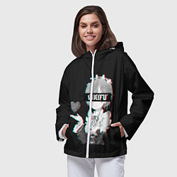 Ветровка с капюшоном женская Re:Zero, цвет: 3D-белый — фото 2