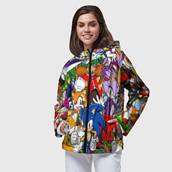 Ветровка с капюшоном женская Sonic, цвет: 3D-черный — фото 2