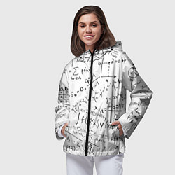 Ветровка с капюшоном женская Мама,я математик!, цвет: 3D-черный — фото 2