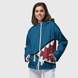 Ветровка с капюшоном женская Акула gawr gura, цвет: 3D-белый — фото 2