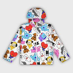 Ветровка с капюшоном женская BTS BT21, цвет: 3D-белый