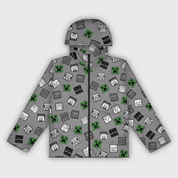 Ветровка с капюшоном женская Minecraft, цвет: 3D-черный