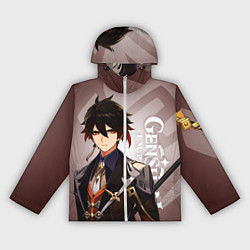 Ветровка с капюшоном женская GENSHIN IMPACT, ЧЖУН ЛИ, цвет: 3D-белый