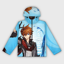 Ветровка с капюшоном женская GENSHIN IMPACT, ТАРТАЛЬЯ, цвет: 3D-черный