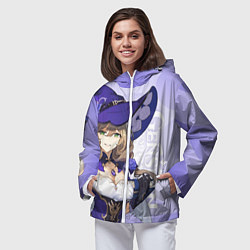Ветровка с капюшоном женская GENSHIN IMPACT, ЛИЗА, цвет: 3D-белый — фото 2