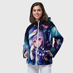 Ветровка с капюшоном женская GENSHIN IMPACT, цвет: 3D-белый — фото 2