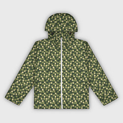 Ветровка с капюшоном женская Камуфляж Звездочки, цвет: 3D-белый