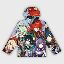 Ветровка с капюшоном женская Персонажи Genshin Impact, цвет: 3D-черный