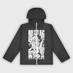 Ветровка с капюшоном женская Евангилион, цвет: 3D-белый