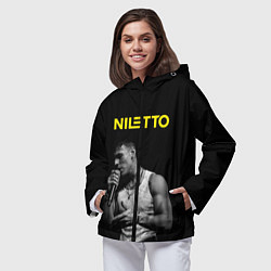 Ветровка с капюшоном женская НИЛЕТТО, цвет: 3D-черный — фото 2