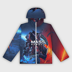 Ветровка с капюшоном женская Mass EFFECT Legendary ed, цвет: 3D-белый