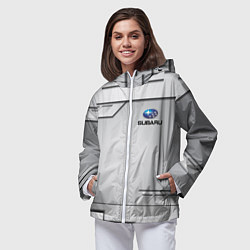 Ветровка с капюшоном женская SUBARU СУБАРУ, цвет: 3D-белый — фото 2