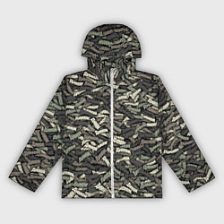 Ветровка с капюшоном женская Камуфляж - Димон, цвет: 3D-белый