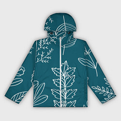 Ветровка с капюшоном женская Цветы, цвет: 3D-белый