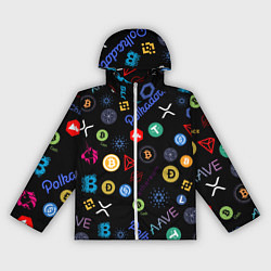 Женская ветровка BITCOIN PATTERN БИТКОИН Z