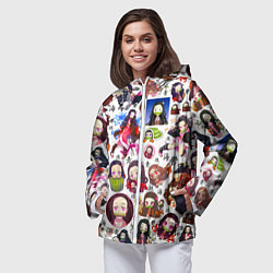 Ветровка с капюшоном женская НЕЗУКО, цвет: 3D-белый — фото 2