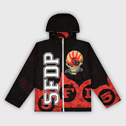 Ветровка с капюшоном женская Five Finger Death Punch 1, цвет: 3D-белый