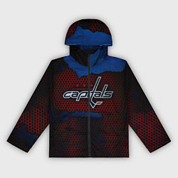 Ветровка с капюшоном женская WASHINGTON CAPITALS, цвет: 3D-черный