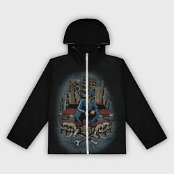 Ветровка с капюшоном женская Классика для пацанов, цвет: 3D-белый