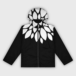 Ветровка с капюшоном женская Лепестки, цвет: 3D-черный