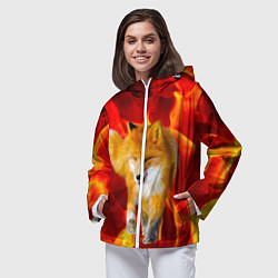 Ветровка с капюшоном женская Fire Fox, цвет: 3D-белый — фото 2