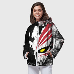 Ветровка с капюшоном женская БЛИЧ МАСКА BLEACH, цвет: 3D-белый — фото 2