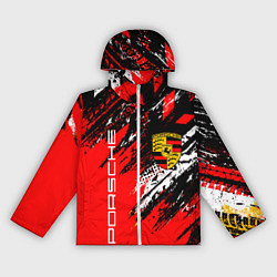 Ветровка с капюшоном женская PORSCHE ПОРШЕ ГРАНЖ, цвет: 3D-белый