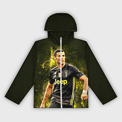 Ветровка с капюшоном женская Cristiano Ronaldo Juventus, цвет: 3D-белый