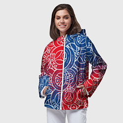 Ветровка с капюшоном женская ФК ПСЖ PARIS SAINT GERMAIN, цвет: 3D-белый — фото 2