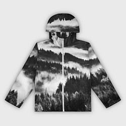 Ветровка с капюшоном женская ТУМАННЫЙ ЛЕС МРАЧНЫЙ ЛЕС, цвет: 3D-белый