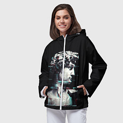 Ветровка с капюшоном женская David Glitch, цвет: 3D-белый — фото 2