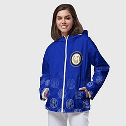 Ветровка с капюшоном женская ИНТЕР МИЛАН INTER MILAN, цвет: 3D-белый — фото 2