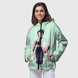Ветровка с капюшоном женская Шинобу Кочо, Столб Насекомого, цвет: 3D-черный — фото 2