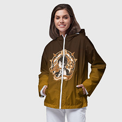 Ветровка с капюшоном женская Genshin Impact - Zhongli, цвет: 3D-белый — фото 2