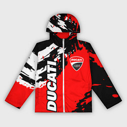 Ветровка с капюшоном женская DUCATI ДУКАТИ ГРАНЖ, цвет: 3D-белый