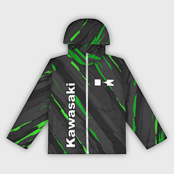 Ветровка с капюшоном женская KAWASAKI КАВАСАКИ SPORT, цвет: 3D-белый
