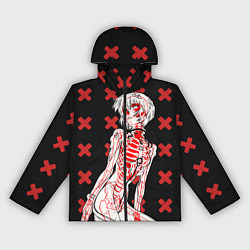 Ветровка с капюшоном женская Ева 00 Аянами Рей в X Ray, цвет: 3D-черный