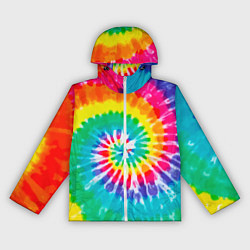 Ветровка с капюшоном женская Тай Дай, цвет: 3D-белый