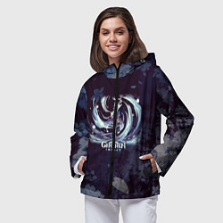Ветровка с капюшоном женская Genshin Impact - Аяка, цвет: 3D-черный — фото 2
