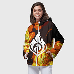 Ветровка с капюшоном женская PIRO ПИРО ГЕНШИН, цвет: 3D-белый — фото 2