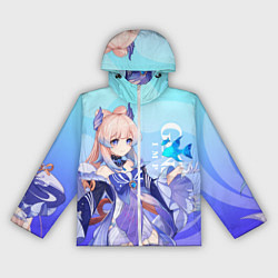 Ветровка с капюшоном женская Genshin Impact, Кокоми, цвет: 3D-белый